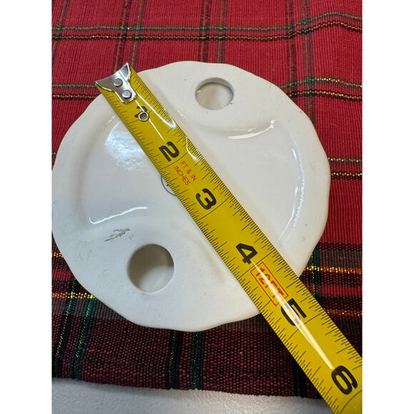 Yankee Candle / candle holder / Porcelain / Christmas Tree / white / vintage - Picture 5 of 6